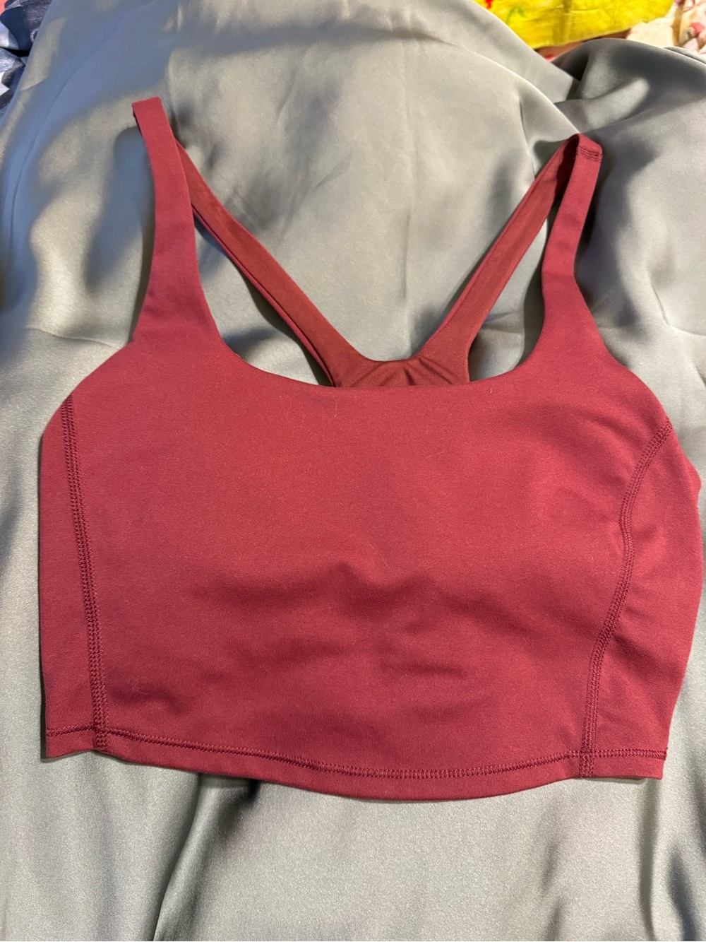 all in motion Burgundy Scoop-Neck Medium Support Sports Bra